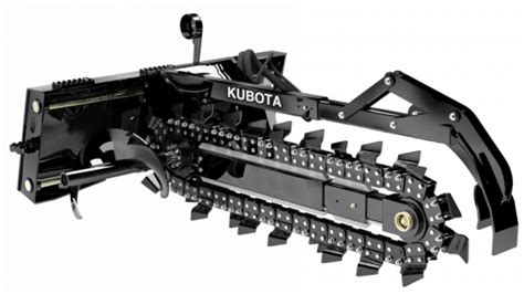 kubota skid steer trencher attachment|trencher attachment for kubota tractor.